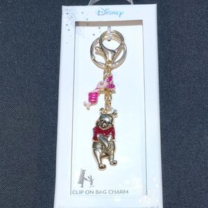 Disney Gold and Red Pooh Bag Charm